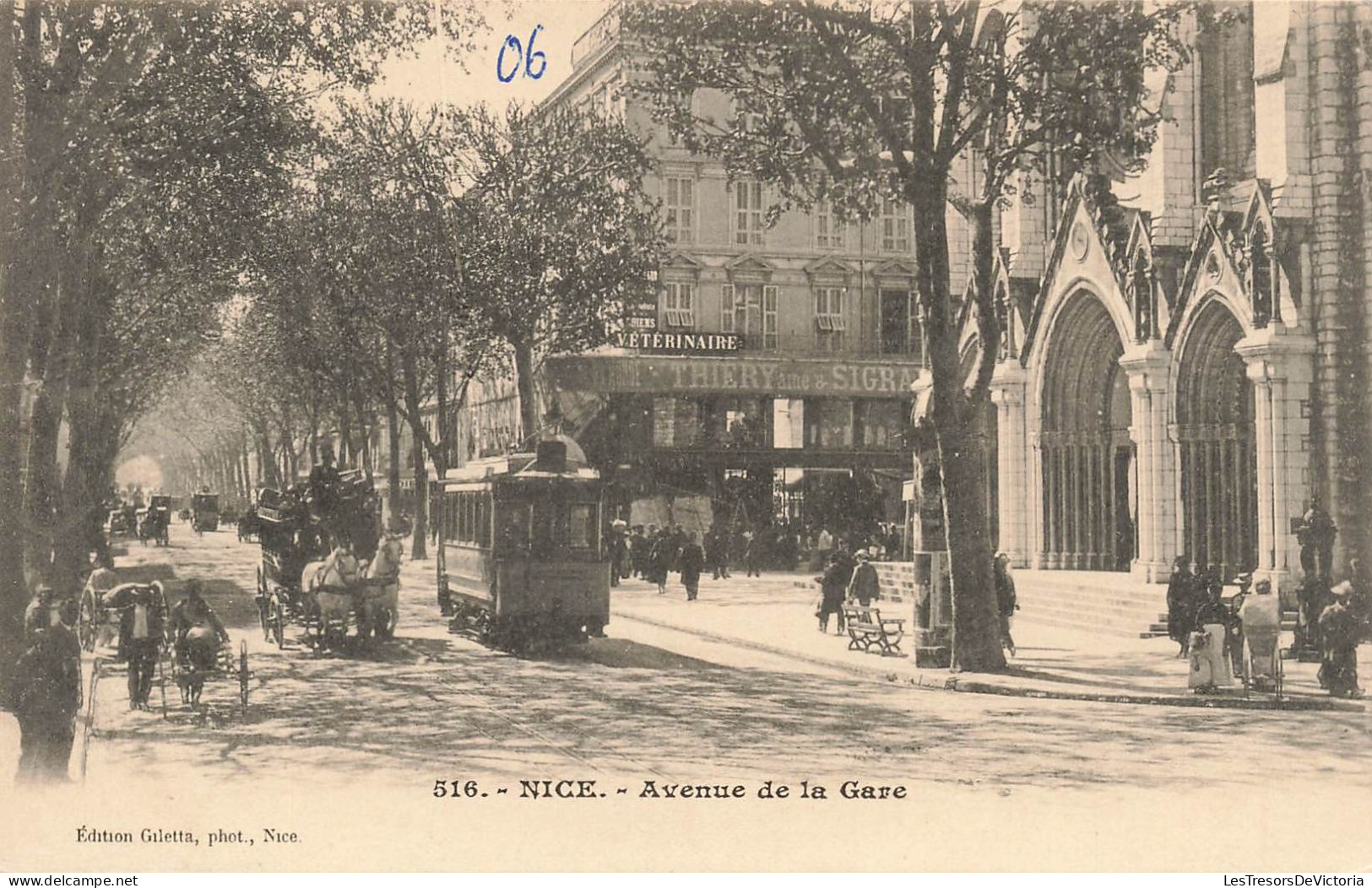 FRANCE - Nice - Vue Sur L'avenue De La Gare - Animé - Carte Postale Ancienne - Sonstige & Ohne Zuordnung