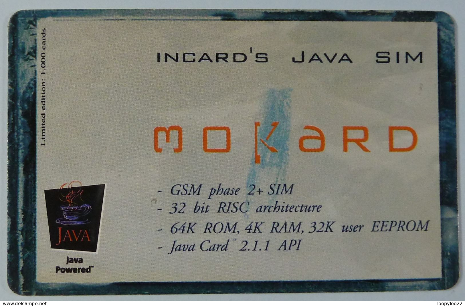 ITALY - Chip - GSM - Incard - Java - Sim - Mokard - Used - Otros & Sin Clasificación