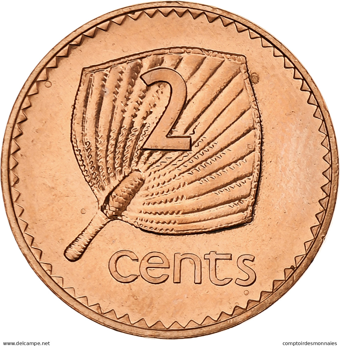 Fidji, Elizabeth II, 2 Cents, 2001, Copper Plated Zinc, SPL, KM:50a - Figi