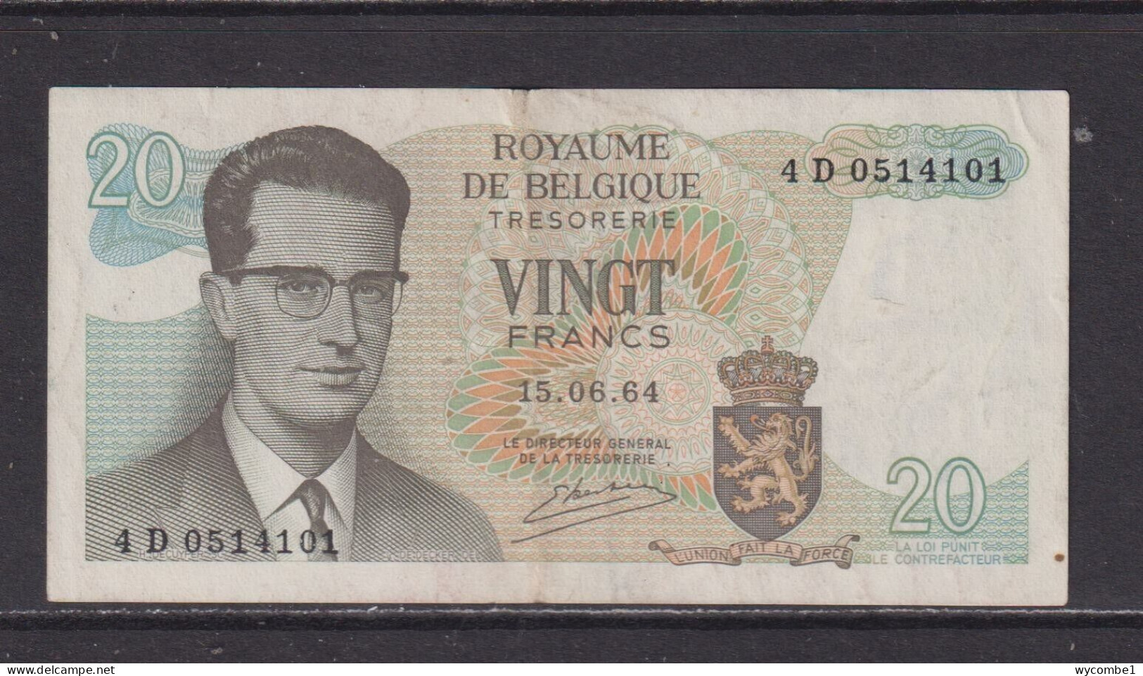 BELGIUM - 1964 20 Franc Circulated Banknote - 20 Franchi