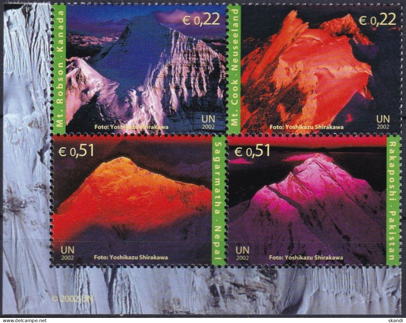 UNO WIEN 2002 Mi-Nr. 363/66 ** MNH - Ongebruikt