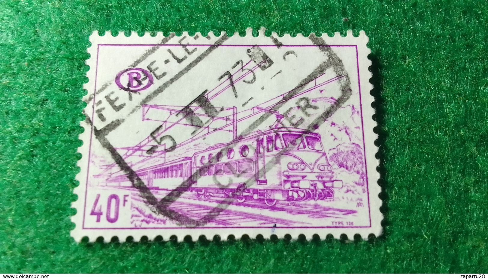 BELÇİKA-   DEMİRYOLU PAKET  POSTASI --1952-87-    40  FR   DAMGALI - Used