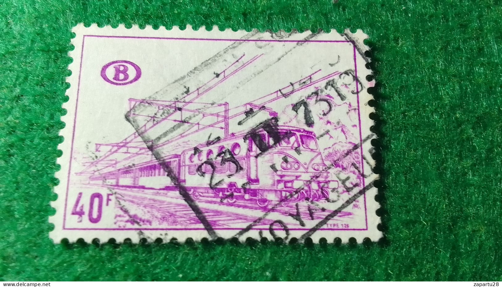 BELÇİKA-   DEMİRYOLU PAKET  POSTASI --1952-87-    40  FR   DAMGALI - Gebraucht