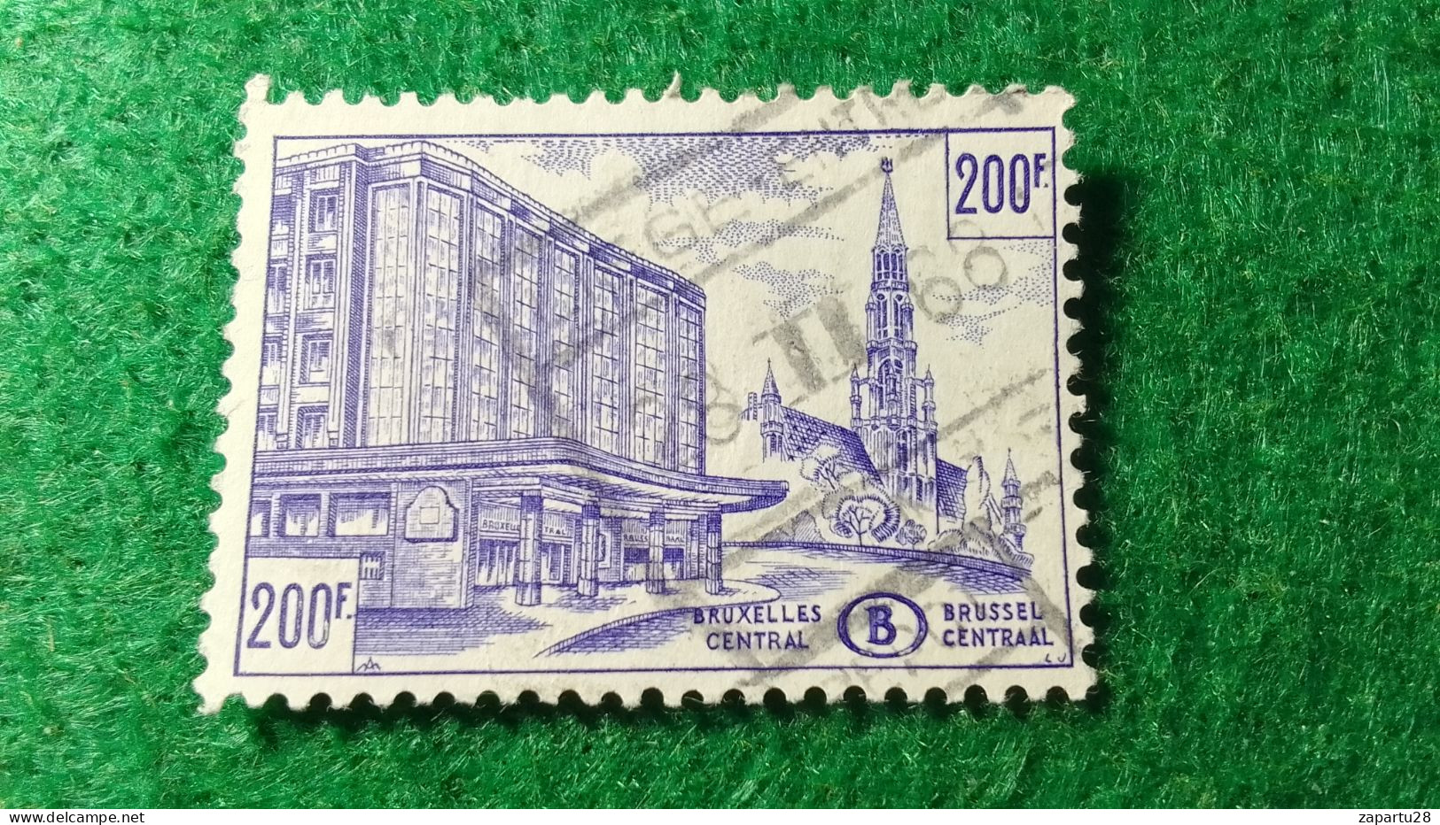 BELÇİKA-   DEMİRYOLU PAKET  POSTASI --1952-87-  200   FR   DAMGALI - Gebraucht