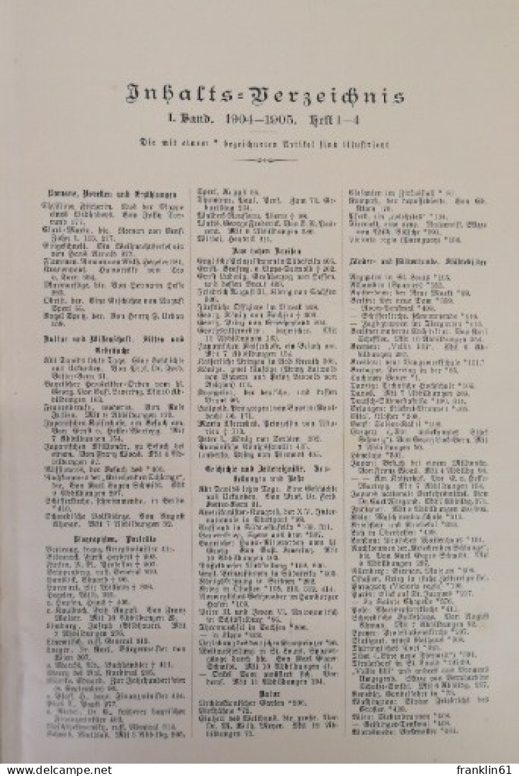 Über Land Und Meer. Jahrgang 1904/05. Erster Band. Heft 1 - 4. - Andere & Zonder Classificatie