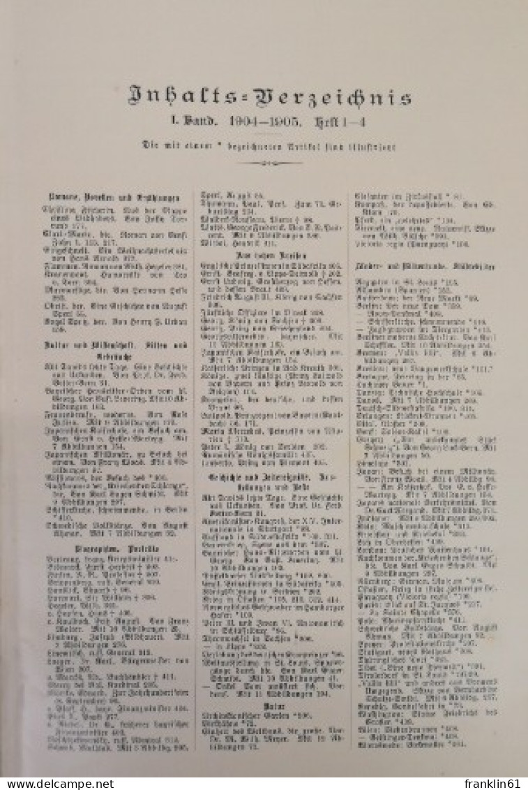 Über Land Und Meer. Jahrgang 1904/05. Erster Band. Heft 1 - 4. - Sonstige & Ohne Zuordnung
