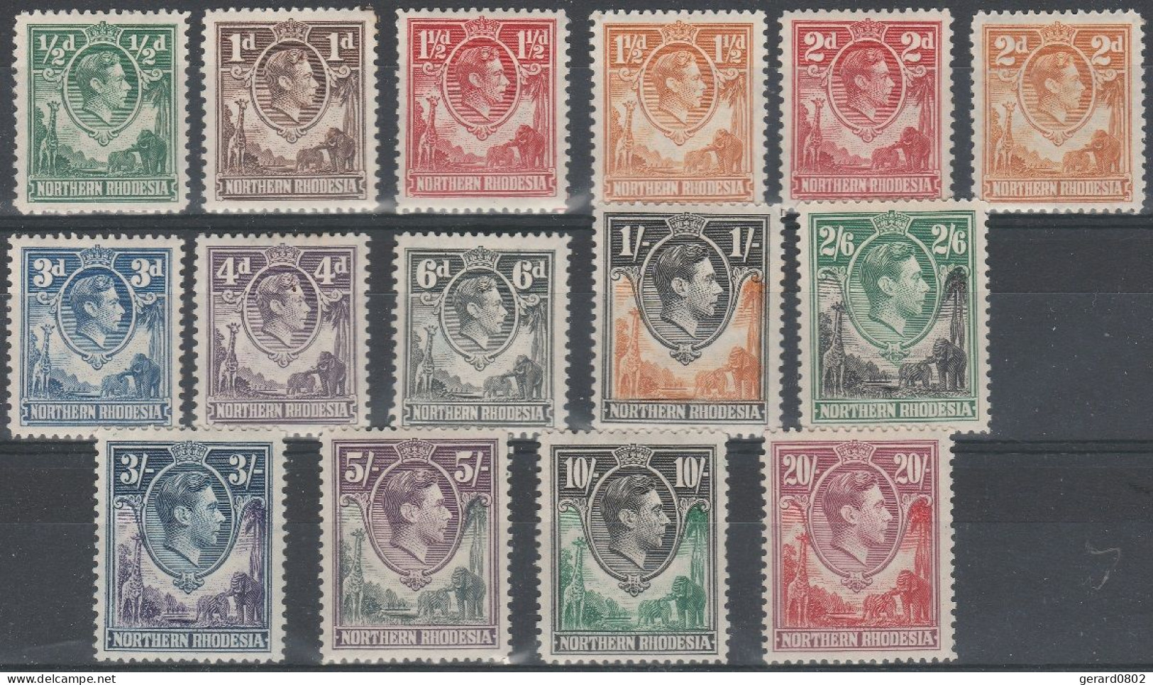 Rhodésie Du Nord - Série N°25 à 37 * - Northern Rhodesia (...-1963)