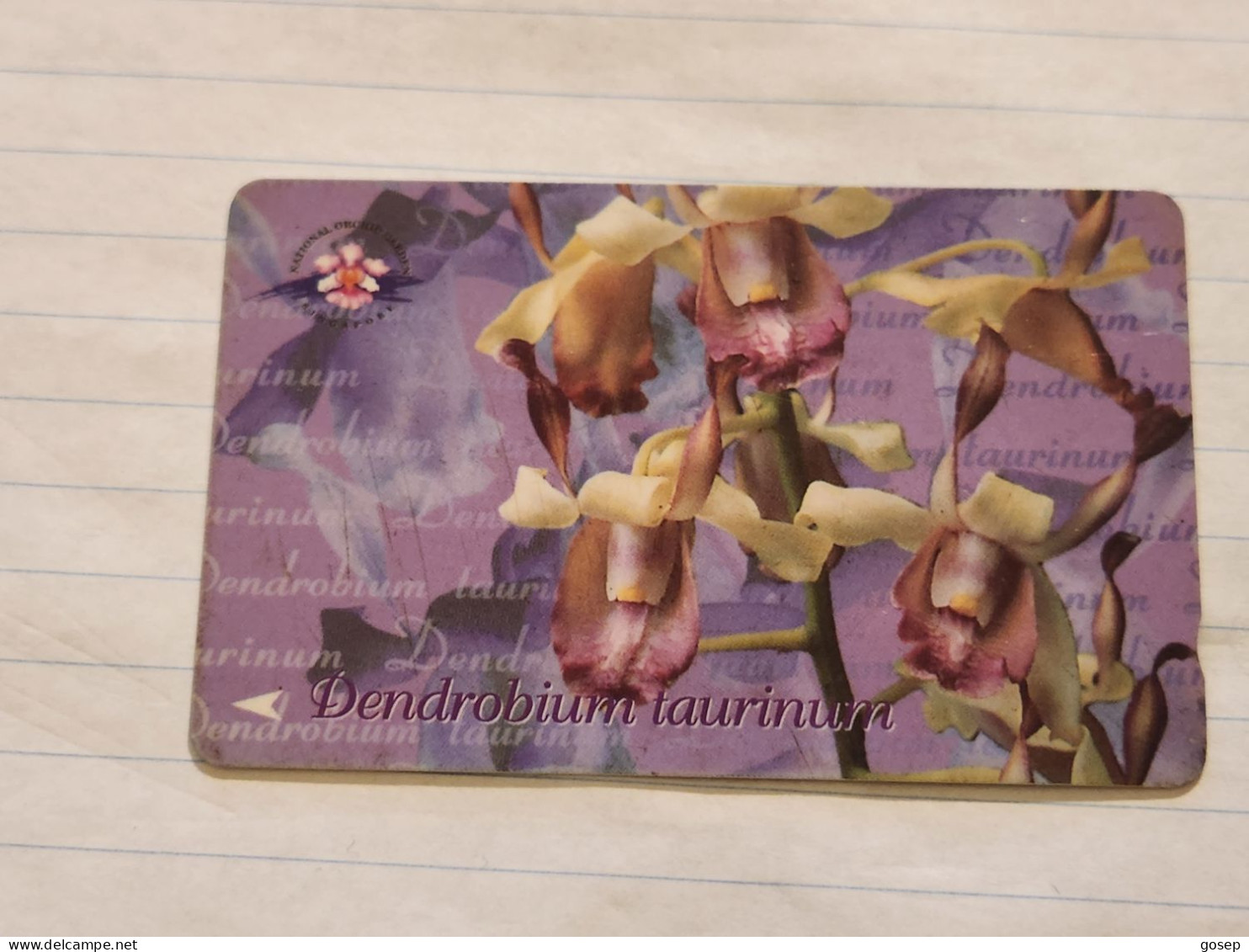 SINGAPORE-(154SIGB-0/b)Dendrobium Lasianthe(214)($10)(154SIGB-470992)(tirage?)(1/98)used Card+1card Prepiad Free - Singapour