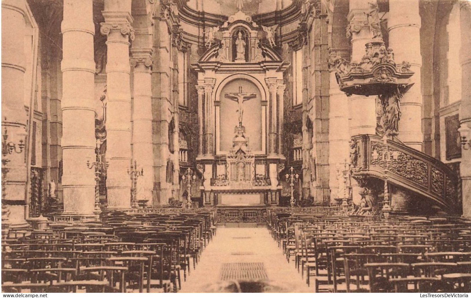 BELGIQUE - Namur - Eglise St Loup Intérieur - Carte Postale Ancienne - Namur