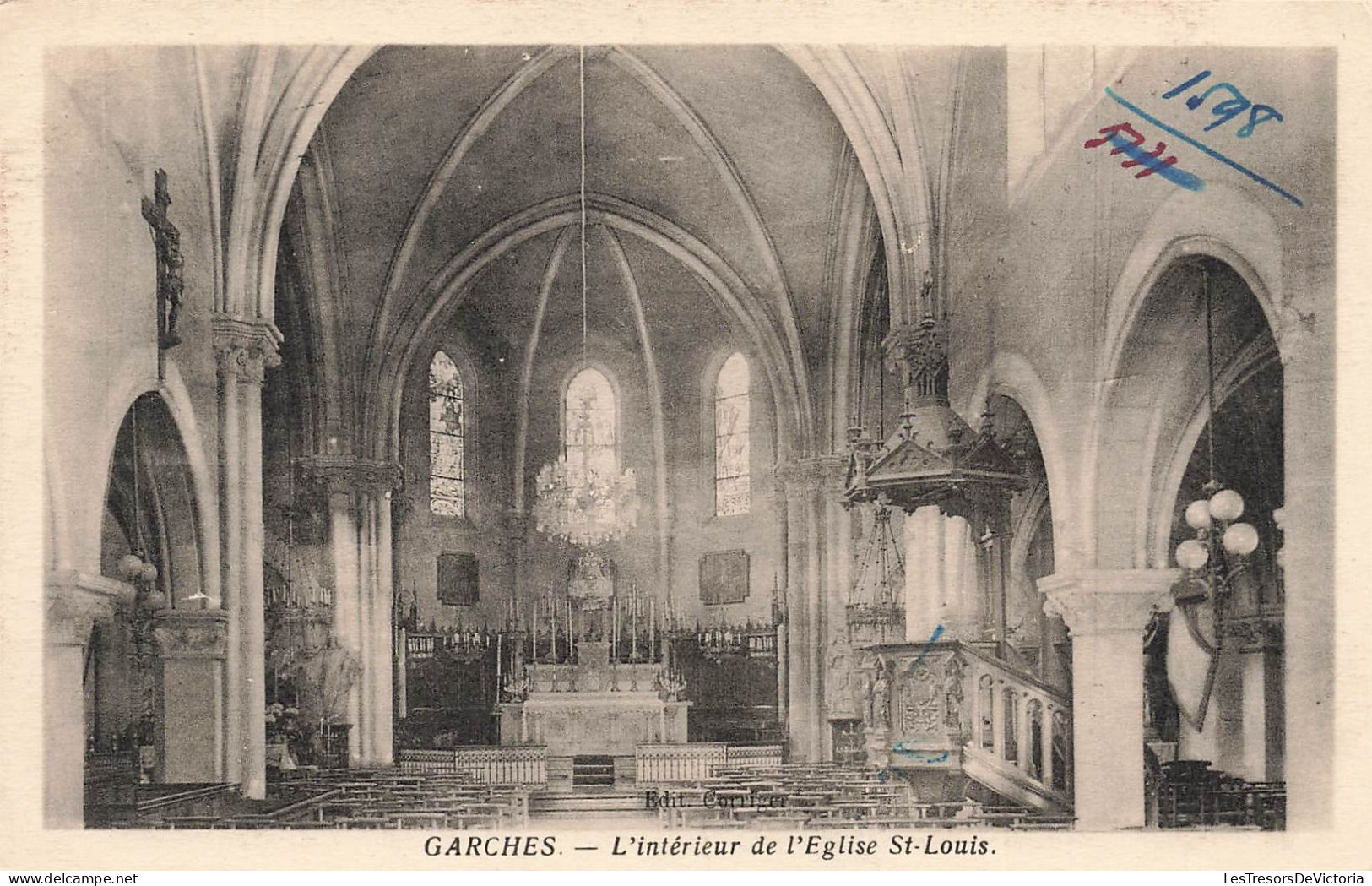 FRANCE - Garches - L'intérieur De L'église Saint Louis - Carte Postale Ancienne - Garches