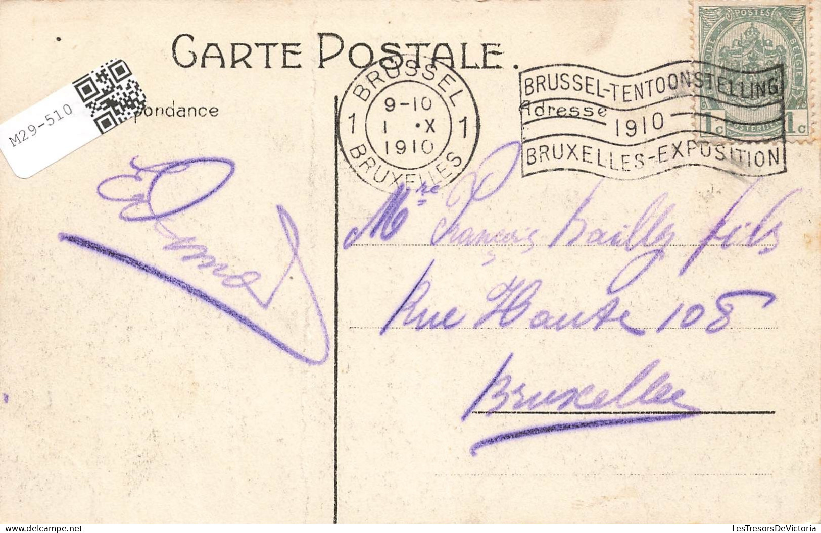 BELGIQUE - Bruxelles Exposition - L'Incendie Des 14 15 Août 1910 - Carte Postale Ancienne - Autres & Non Classés