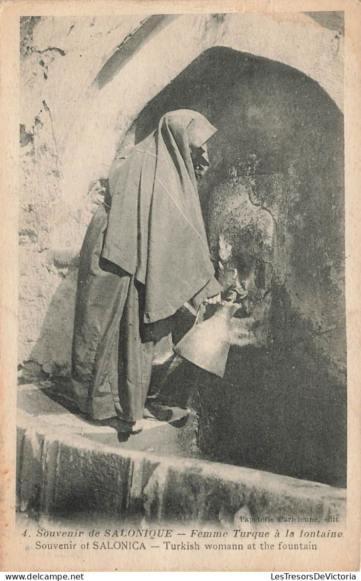 GRECE - Souvenir De Salonique - Femme Turque à La Fontaine - Carte Postale Ancienne - Griechenland