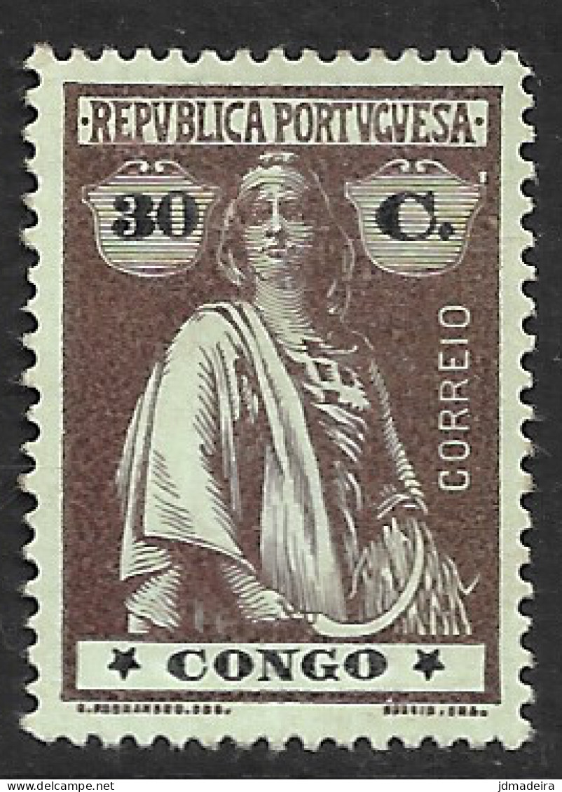 Portuguese Congo – 1914 Ceres Type 30 Centavos Mint Stamp - Portuguese Congo