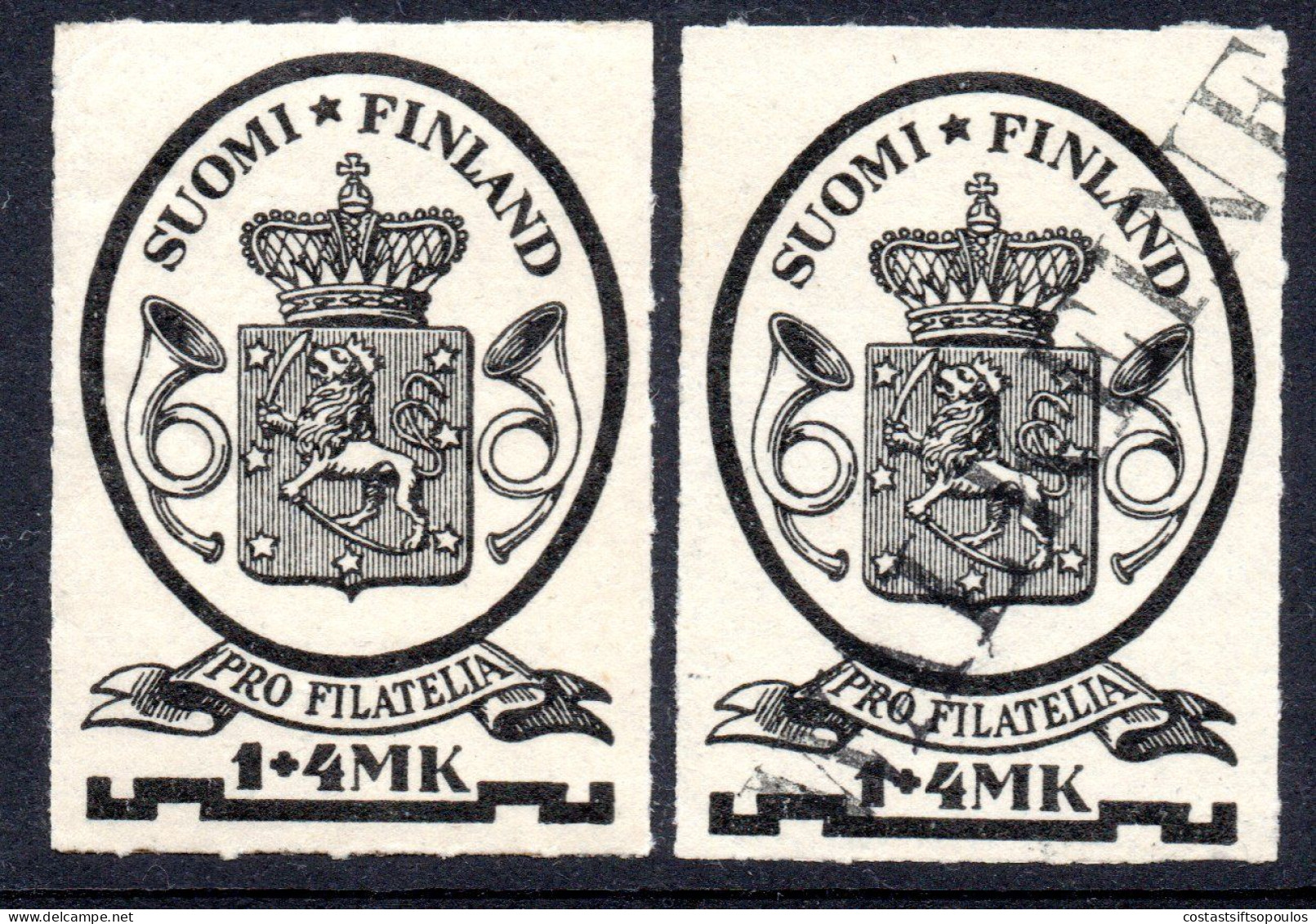 2319. FINLAND 1931 MICH 169 POSTAL MUSEUM MNH/ USED VALKEINE UNIDENTIFIED OVERPRINT/CANCEL - Unused Stamps