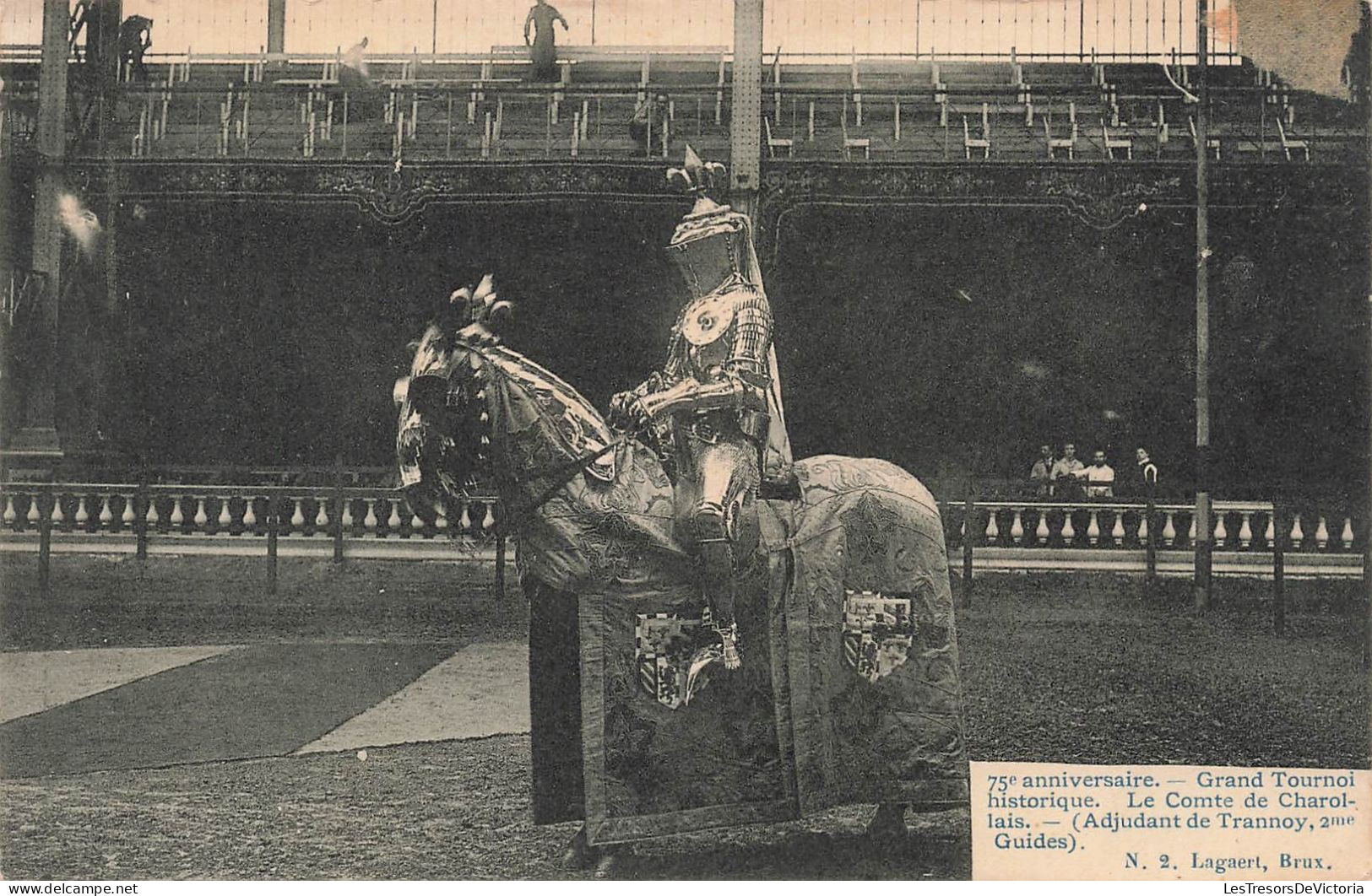 BELGIQUE - 75e Anniversaire - Grand Tournoi Historique - Le Comte De Charollais - Carte Postale Ancienne - Feiern, Ereignisse
