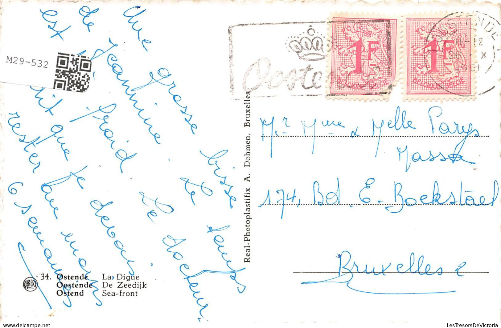 BELGIQUE - Ostende - La Digue - Animé - Carte Postale - Oostende