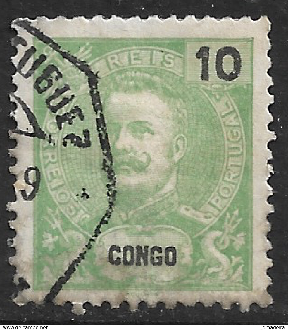 Portuguese Congo – 1898 King Carlos 10 Réis Used Stamp - Portugiesisch-Kongo