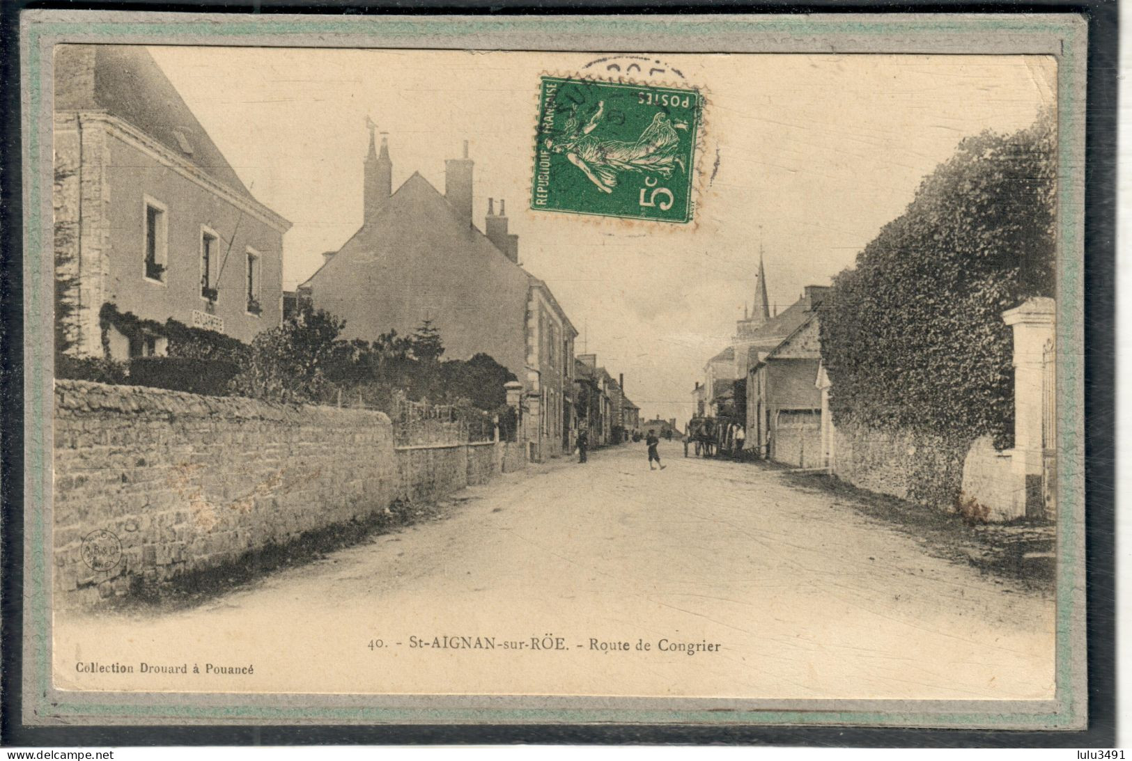 CPA - SAINT-AIGNAN-sur-ROE (53) - Aspect De La Route De Congrier En 1907 - Saint Aignan Sur Roe