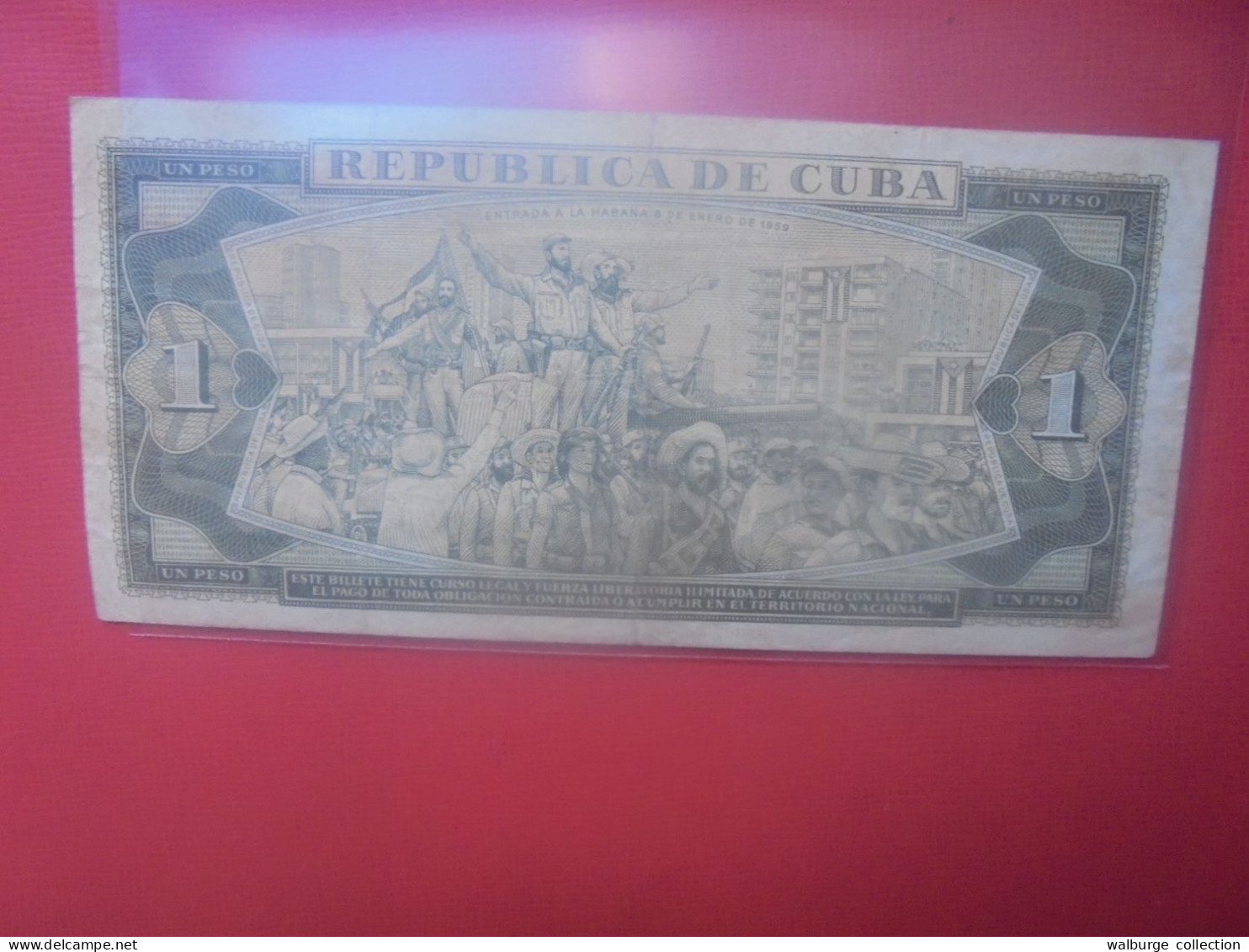 CUBA 1 PESO 1969 Circuler  (B.32) - Kuba