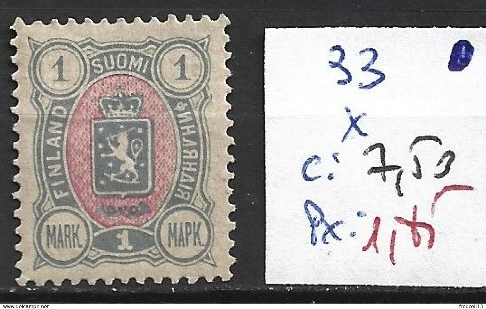 FINLANDE 33 * Côte 7.50 € - Unused Stamps