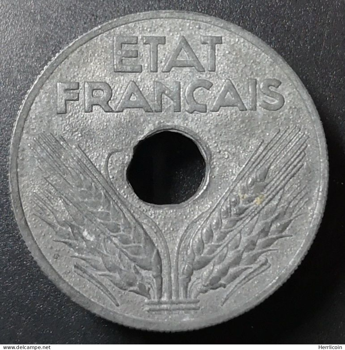 Monnaie France - 1943 - 20 Centimes Etat Français Zinc, Type 20, Lourde - 20 Centimes