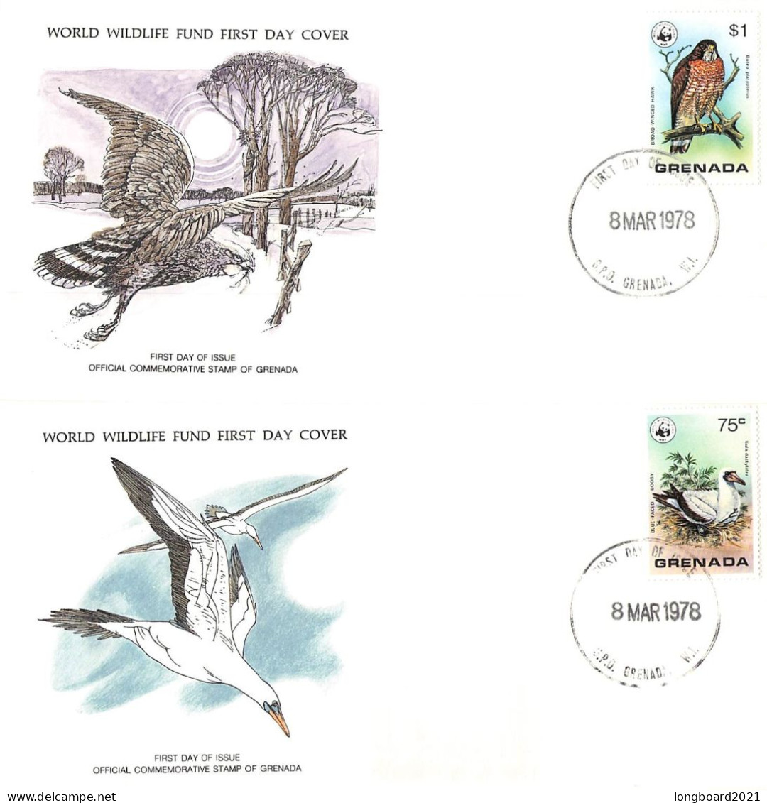 GRENADA - 3 FDC WWF 1978 / 4010 - Grenade (1974-...)