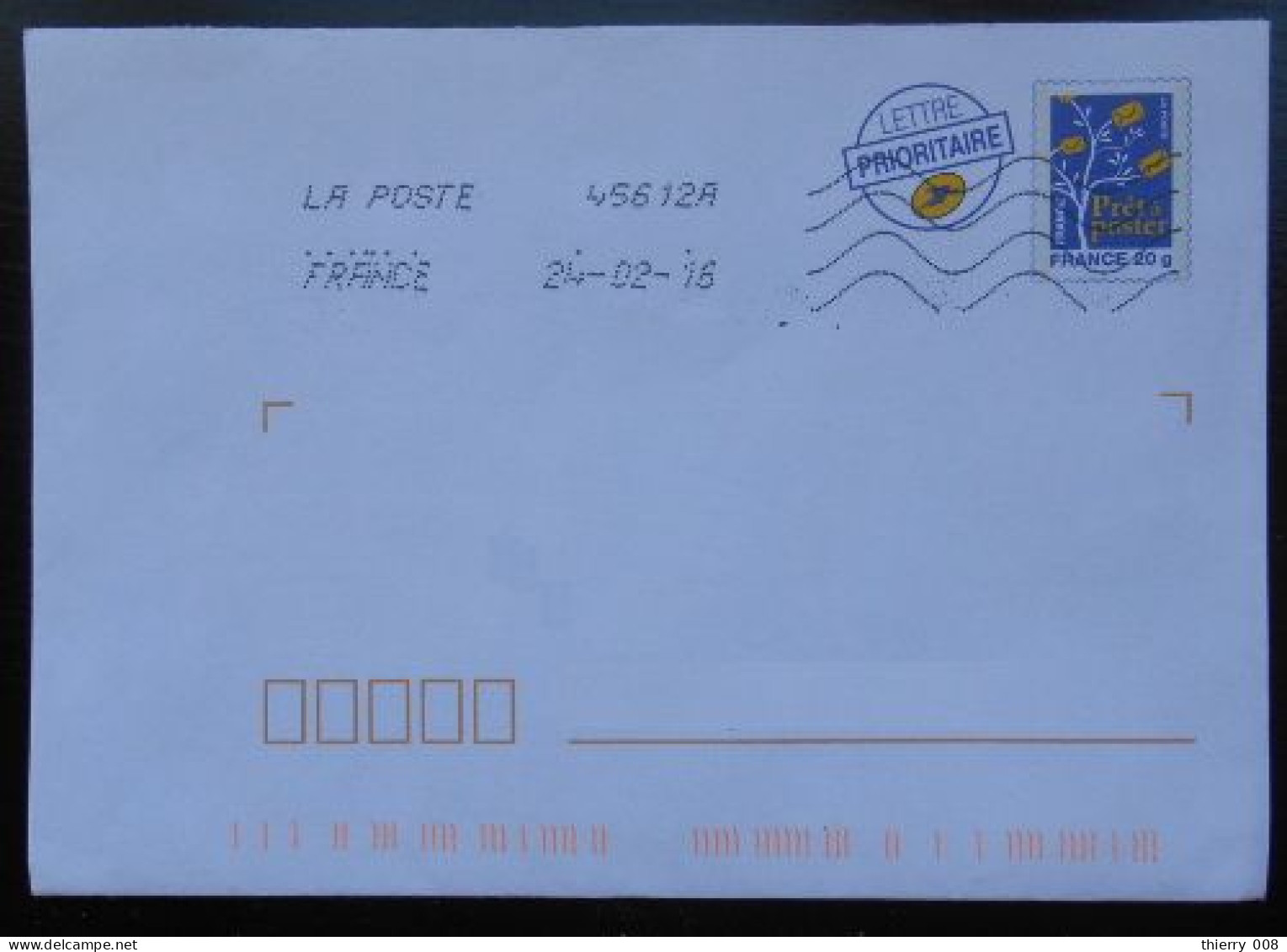 670  PAP Prêt à Poster Enveloppe Lettre Prioritaire France 20 G - PAP : Bijwerking /Logo Bleu