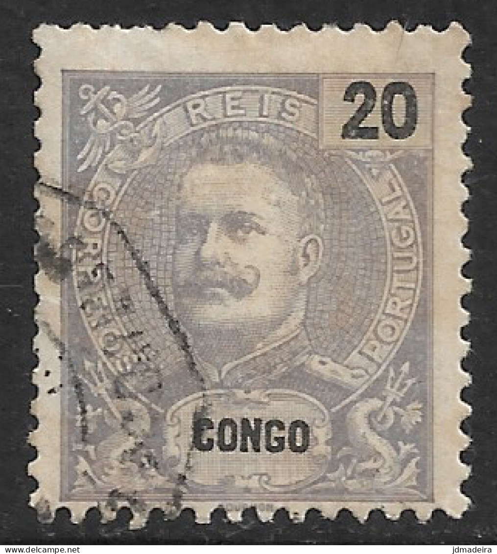 Portuguese Congo – 1898 King Carlos 20 Réis Used Stamp - Congo Portugais