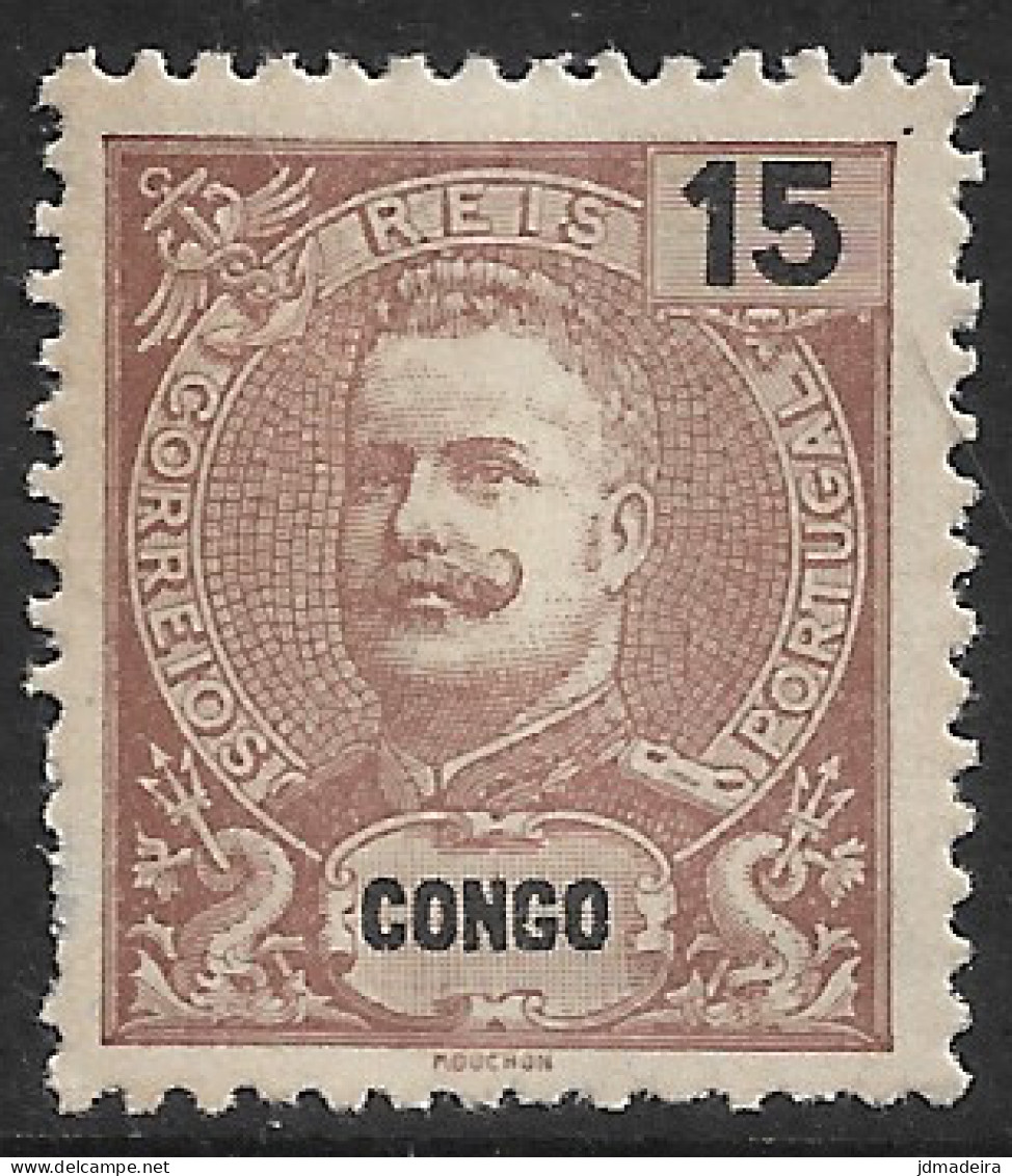 Portuguese Congo – 1898 King Carlos 15 Réis Mint Stamp - Congo Portugais