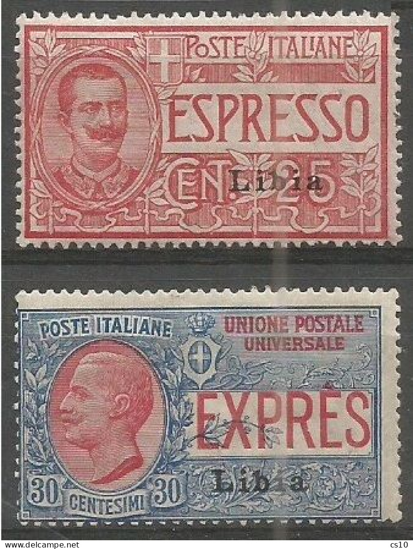 Libia Libya Italy Colony 1915 Special Delivery Express Mail Espresso # E1/2 Cpl 2v Set  In MNH** Condition - Lotti E Collezioni