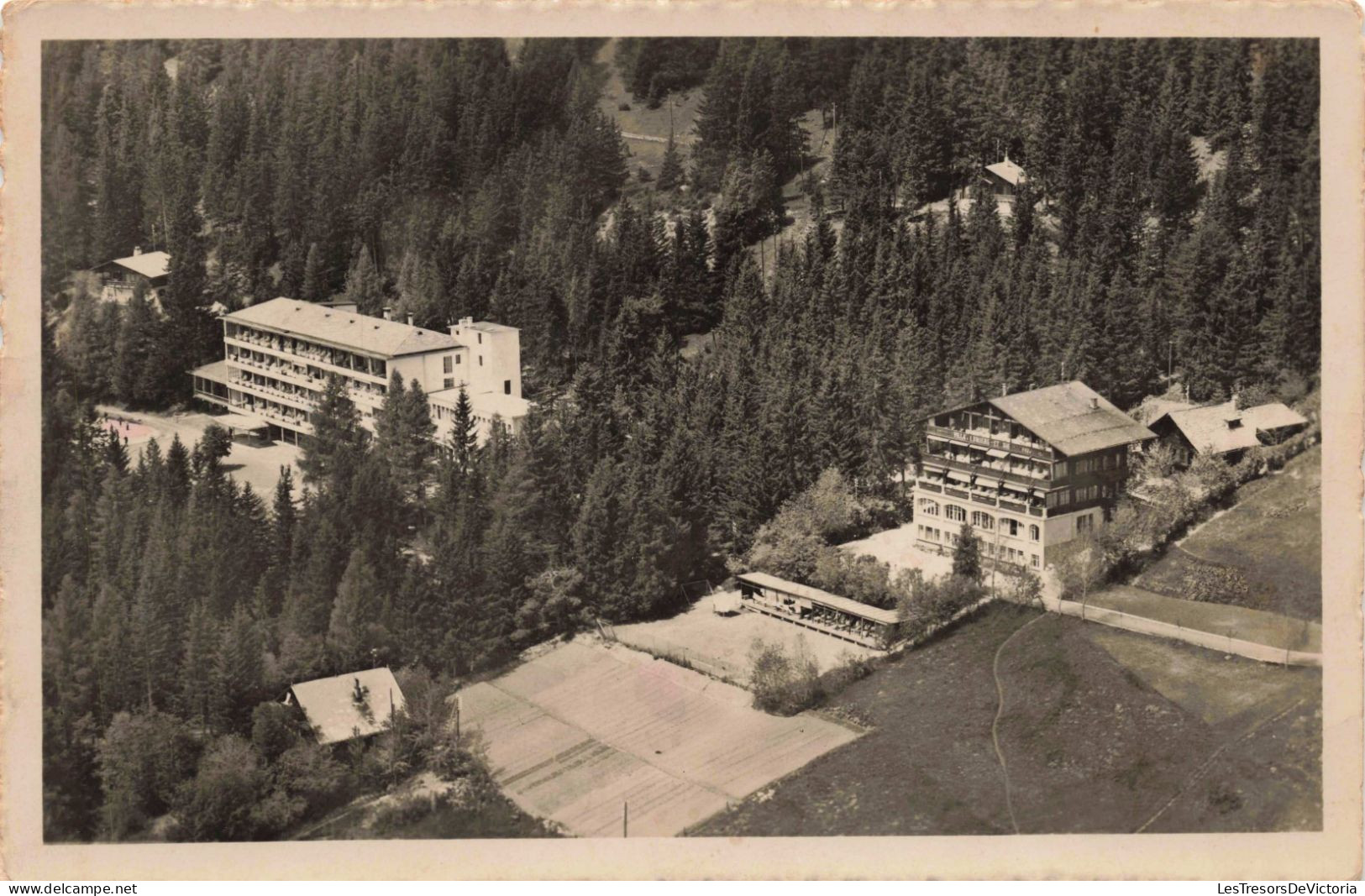 SUISSE - Montana Sur Sierre - Vue Aérienne - Carte Postale Ancienne - Andere & Zonder Classificatie