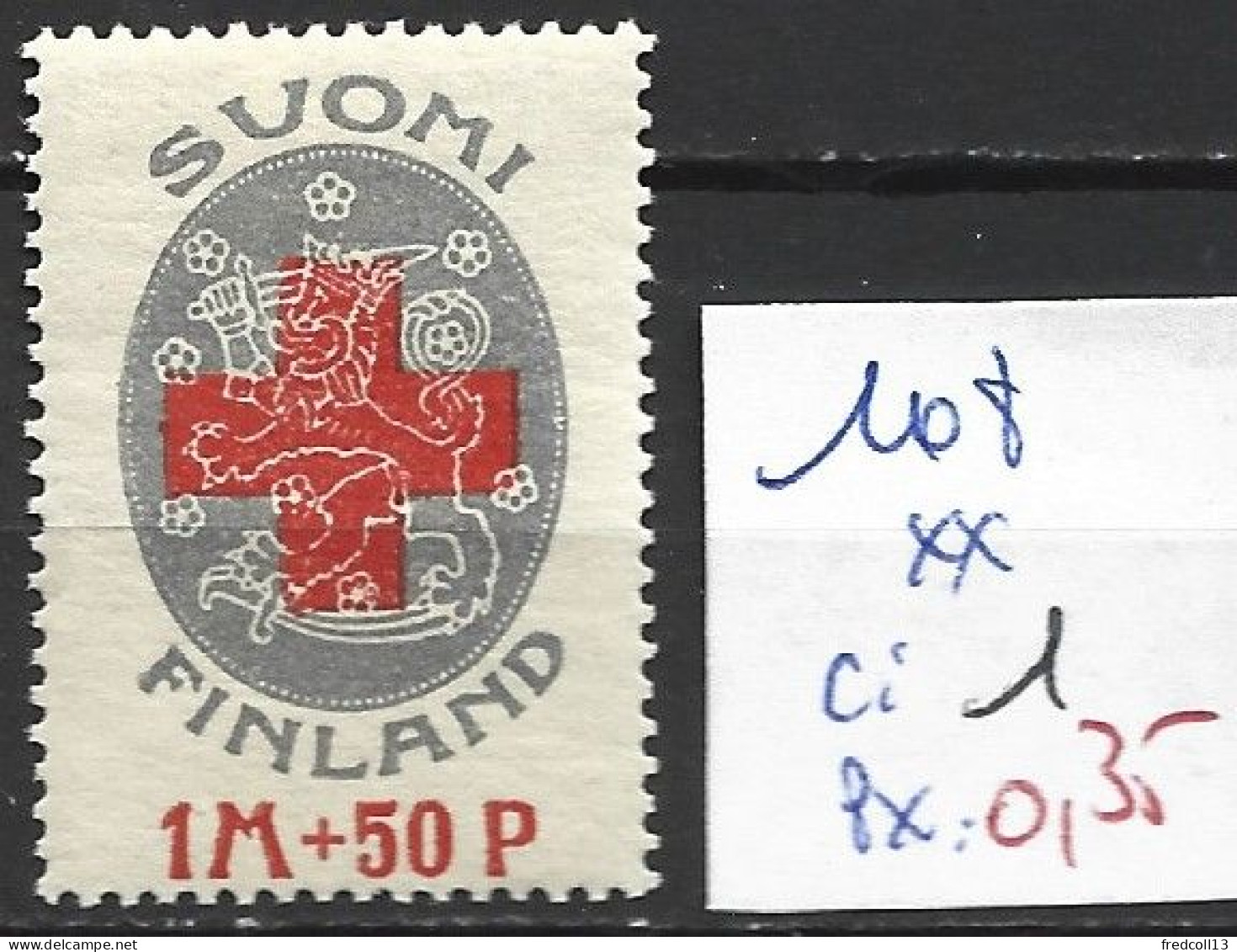 FINLANDE 108 ** Côte 1 € - Ongebruikt