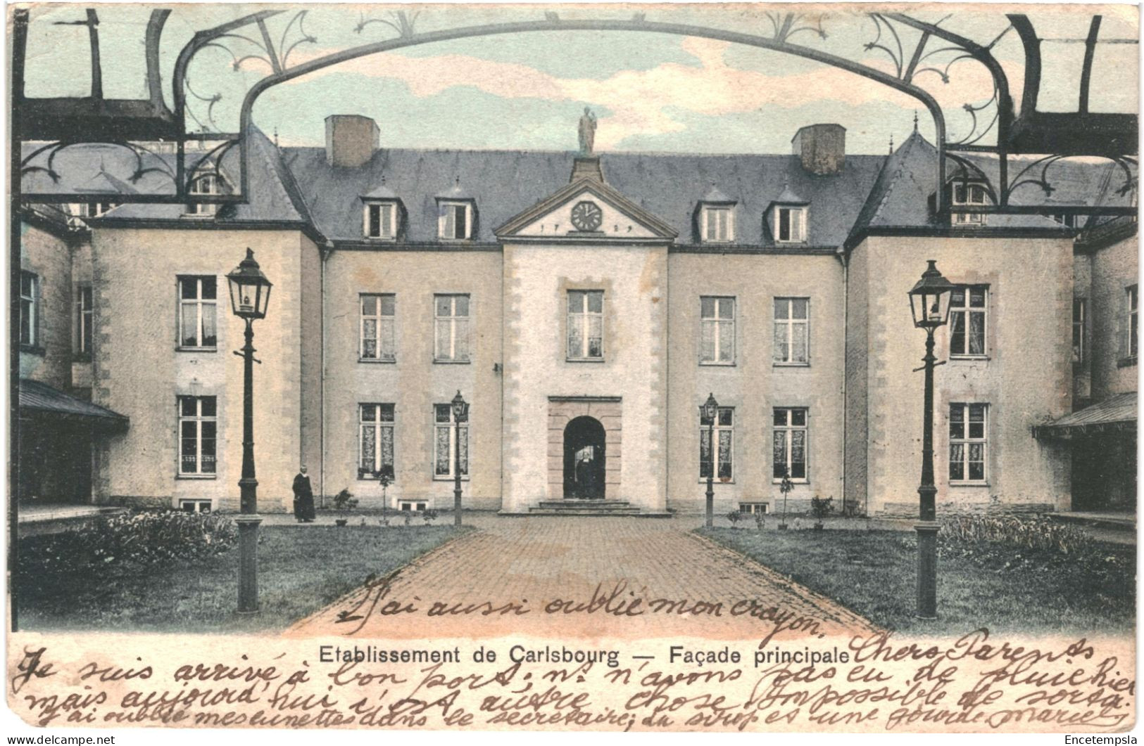 CPA Carte Postale Belgique Carlsbourg Etablissement Façade Principale 1910  VM75917 - Paliseul