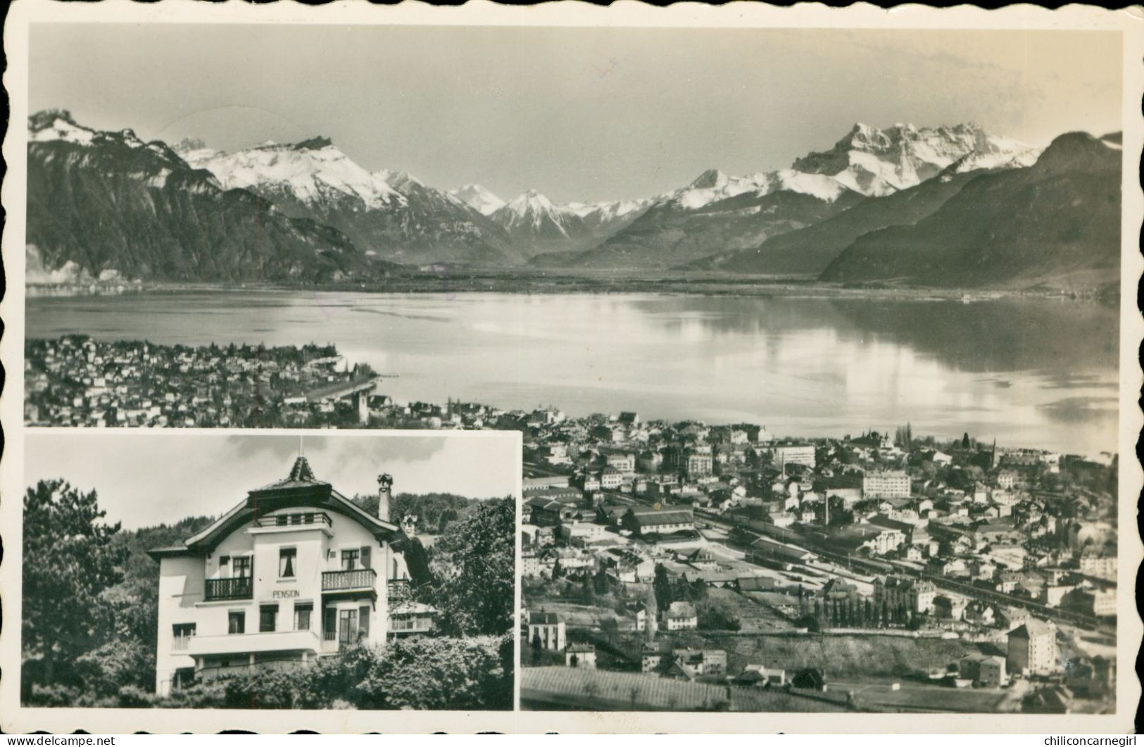 * Cpsm - CHARDONNE - Pension LES LILAS - Vue Générale - Photo PERROCHET - 1953 - Griffe BEGNINS - Chardonne