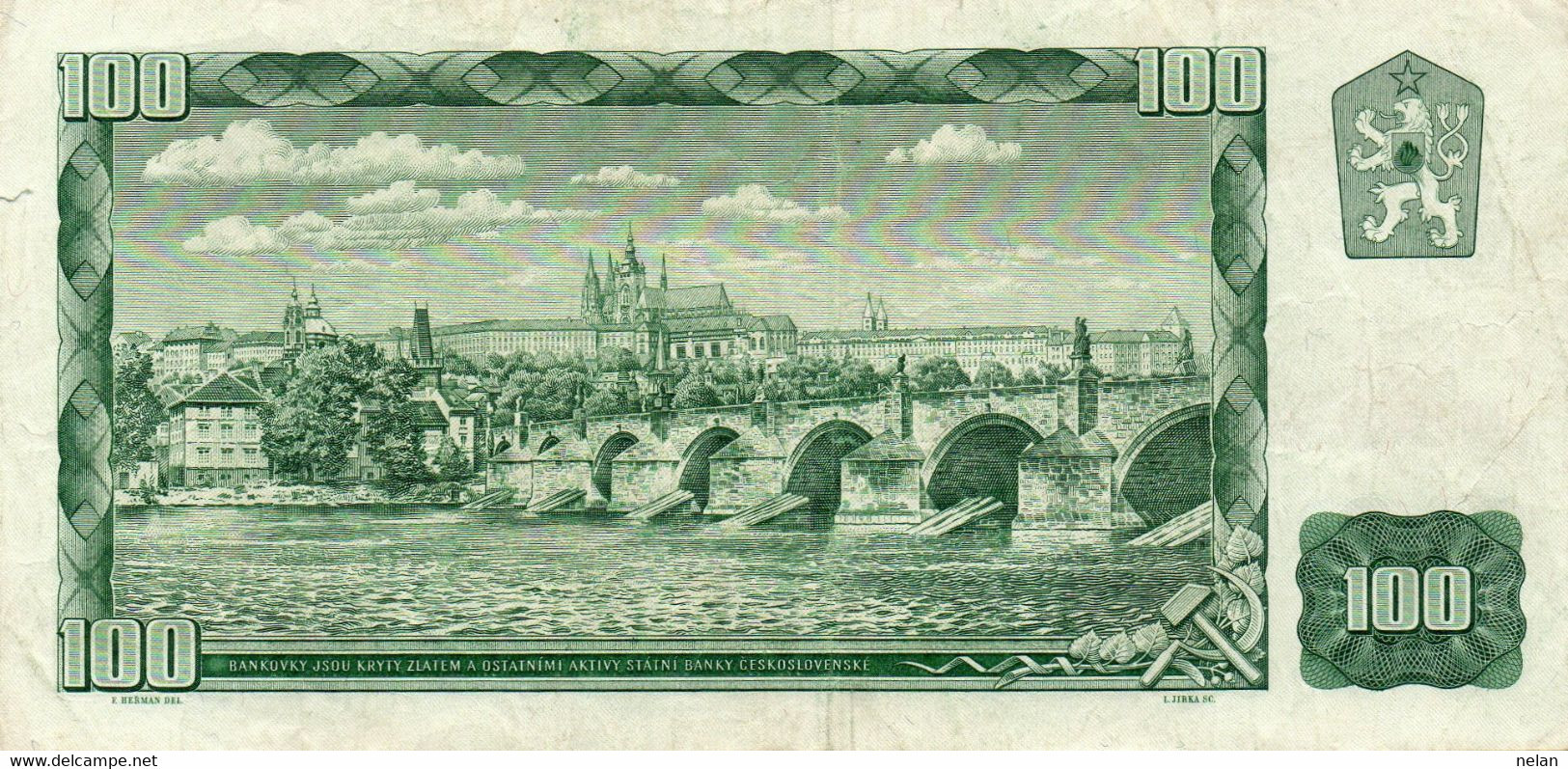 CZECHOSLOVACHIA 100 KORUN 1961 P-91j - XF SERIE X88 - Tchécoslovaquie