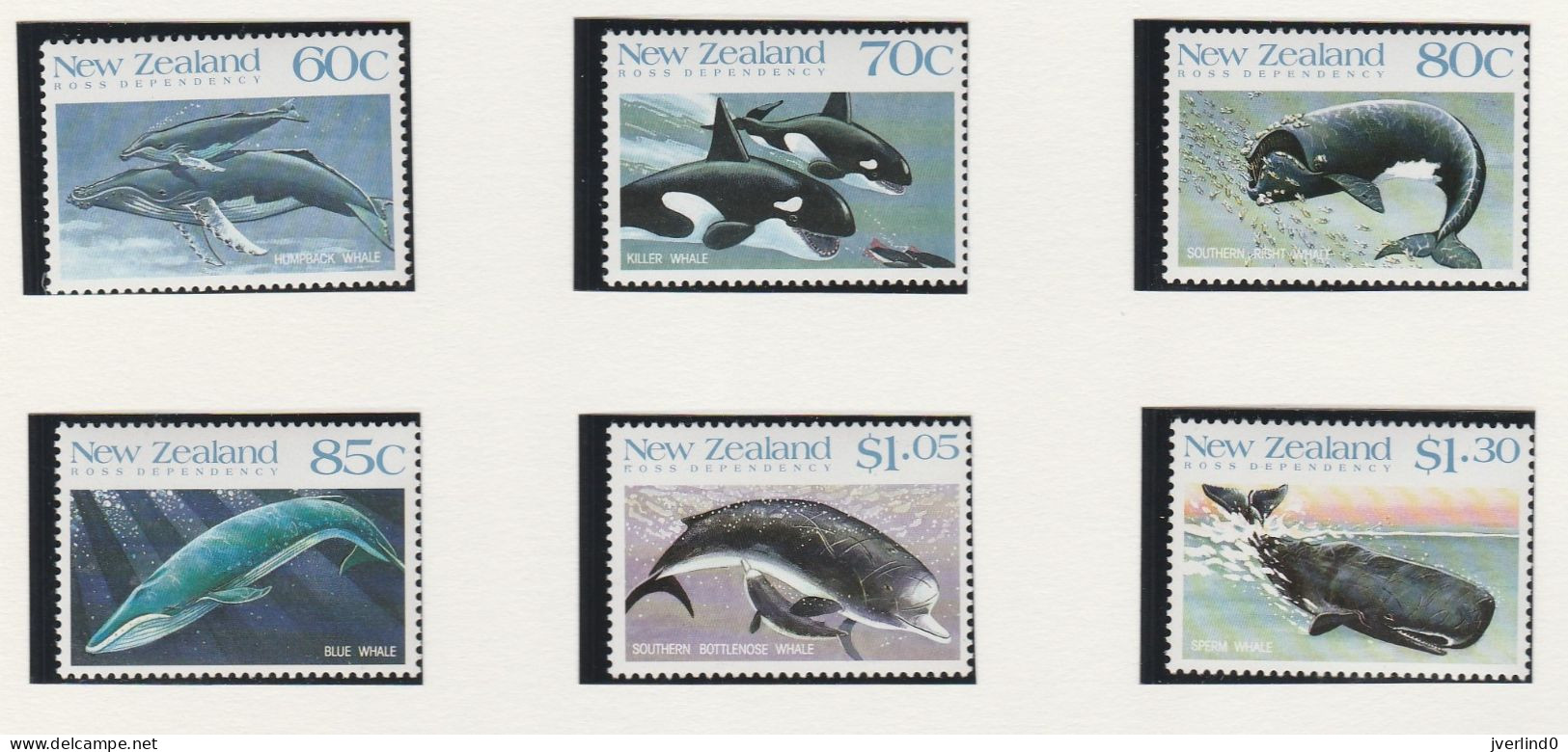 New Zealand 1988 Whales 6v, Mint NH - Unused Stamps