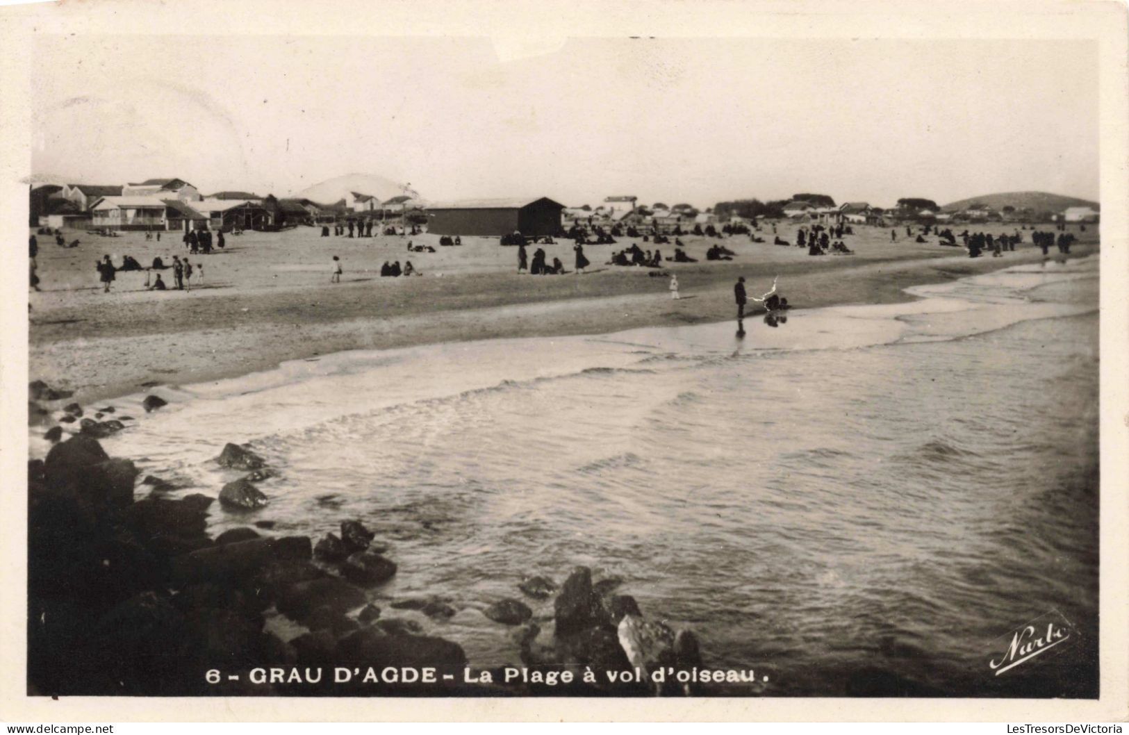 FRANCE - 34 - Agde - Grau D'Agde - La Plage à Vol D'oiseau - Carte Postale Ancienne - Agde