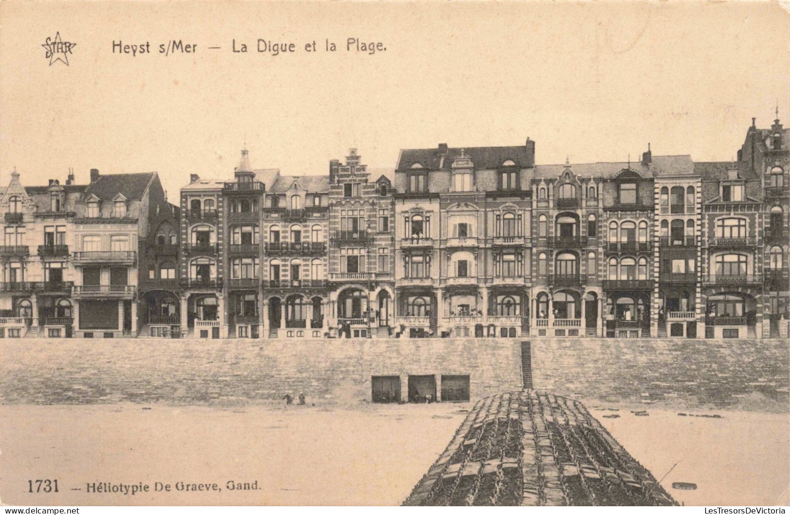 BELGIQUE - Heyst Sur Mer - La Digue Et La Plage - Carte Postale Ancienne - Heist