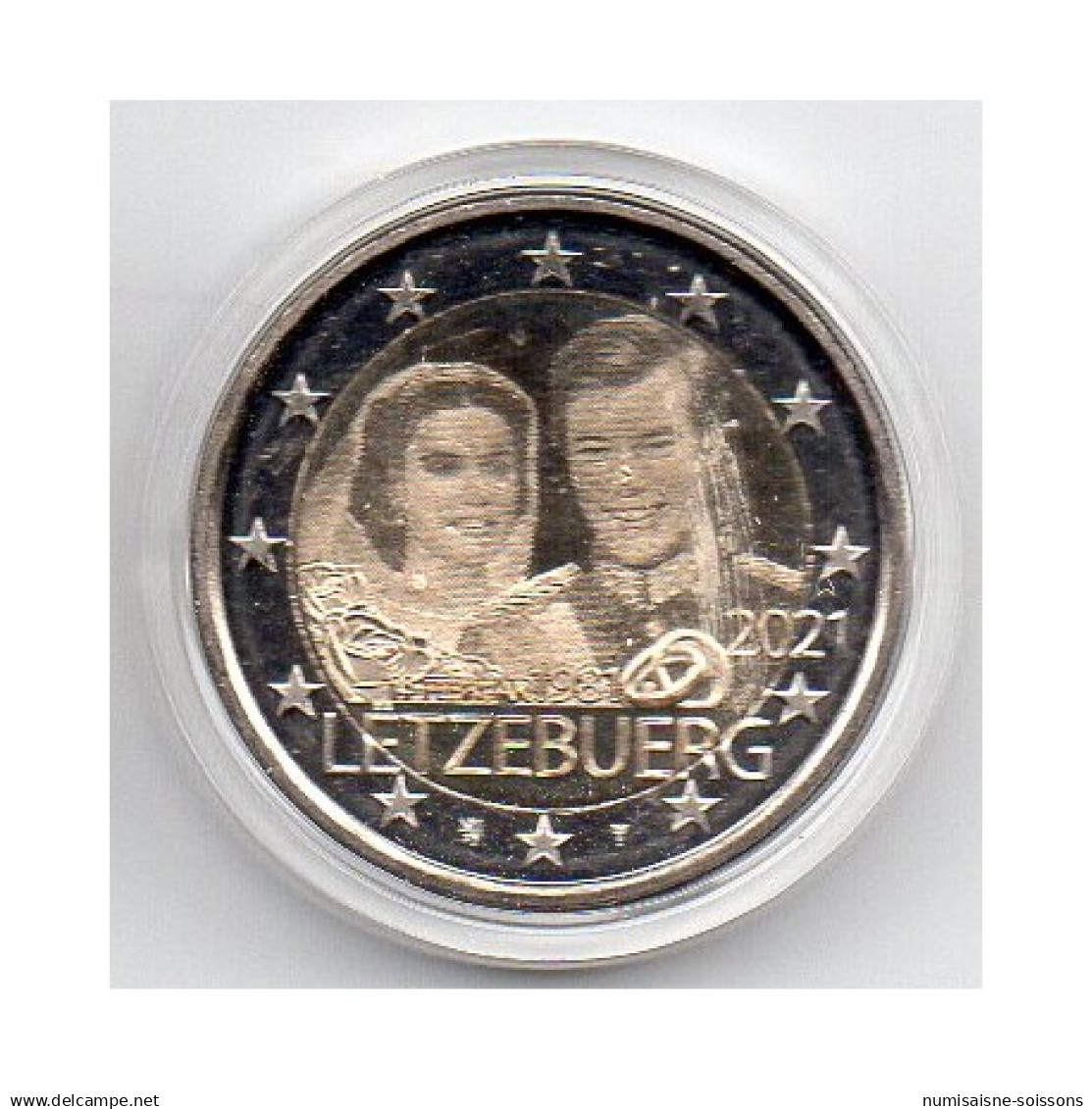 LUXEMBOURG - 2 EURO 2021- ANNIVERSAIRE DU MARIAGE DU GRAND DUC HENRI - VERSION HOLOGRAMME - SPL - Luxembourg