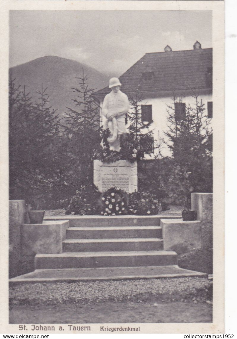 ST. JOHHAN A.TAUERN KRIEGERDENKMAL , POSTCARD - St. Johann In Tirol