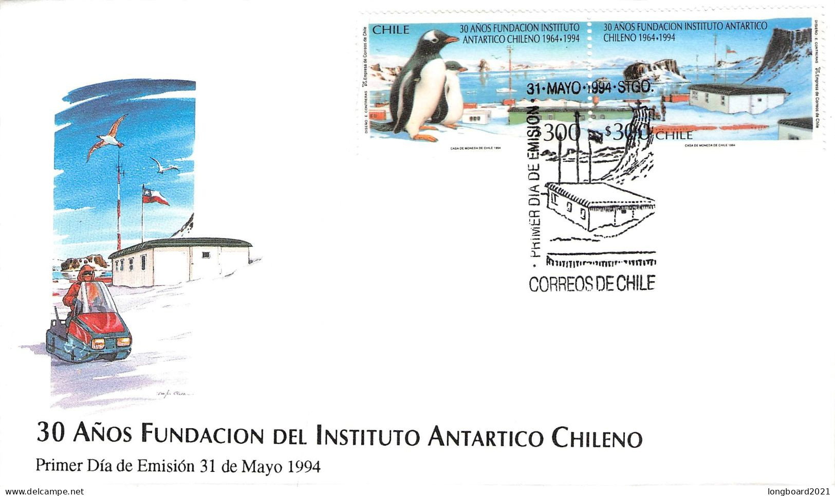 CHILE - FDC 1994 INSTITUTO ANTARTICO CHILENO / 4018 - Chili