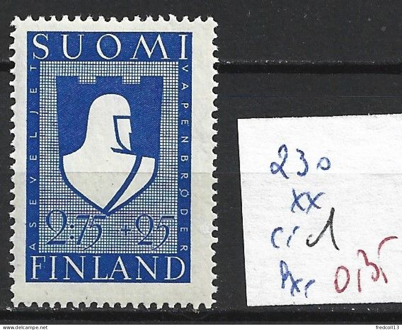 FINLANDE 230 ** Côte 1 € - Unused Stamps
