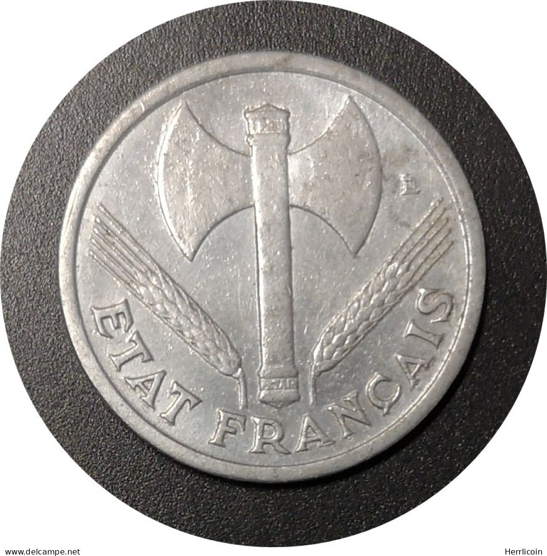 Monnaie France - 1943 - 1 Franc Francisque Aluminium-magnésium, Légère (1,3g) - 1 Franc