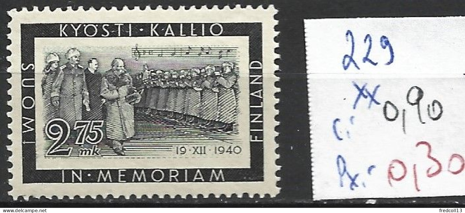 FINLANDE 229 ** Côte 0.90 € - Unused Stamps