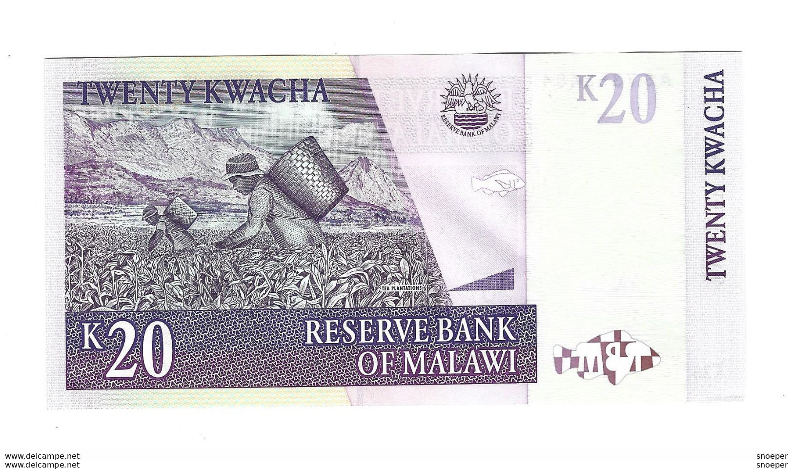 *malawi 20 Kwacha 2004  44b  Unc - Malawi