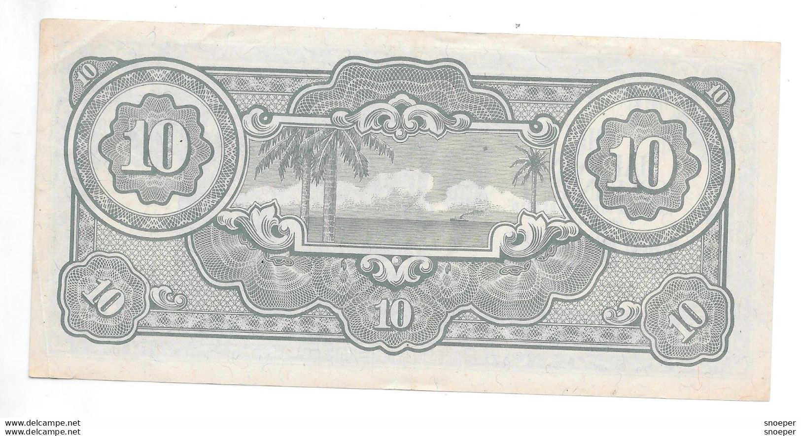 *malaya  Japanes Occupation 10 Dollars 1942-44  M7C  Unc - Malaysia