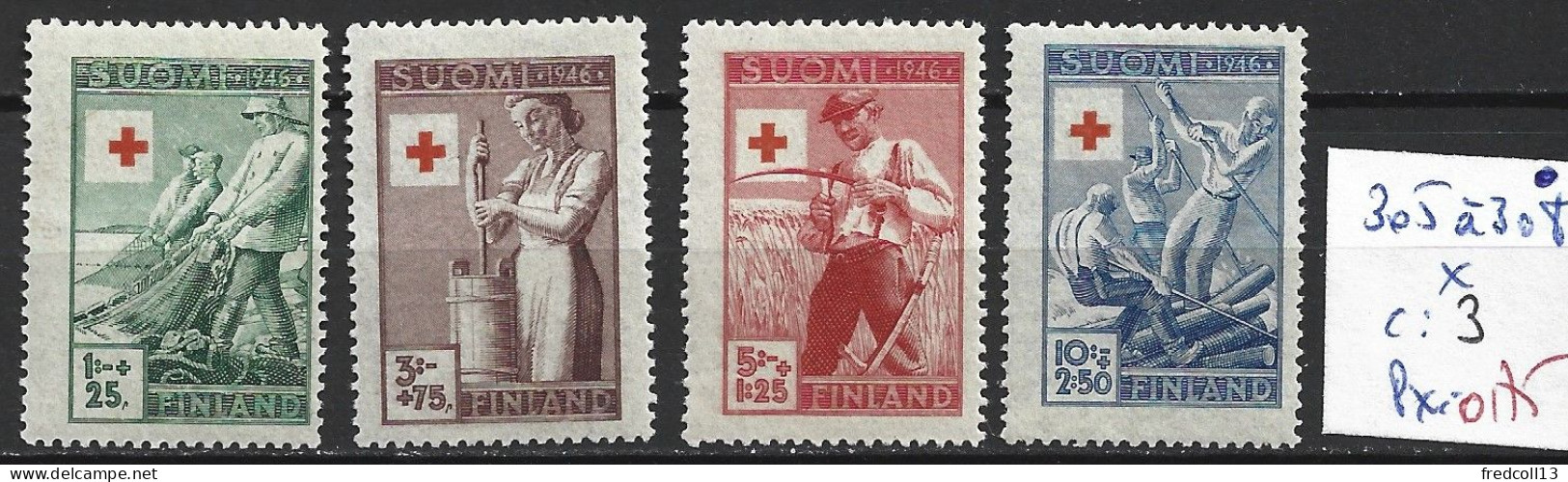 FINLANDE 305 à 308 * Côte 3 € - Unused Stamps