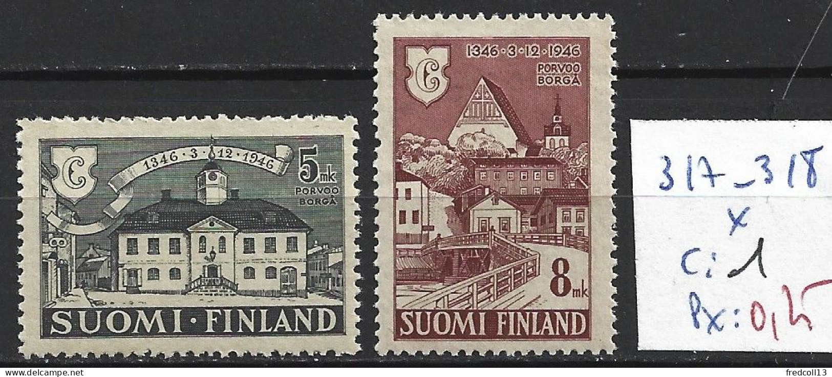 FINLANDE 317-18 * Côte 1 € - Unused Stamps