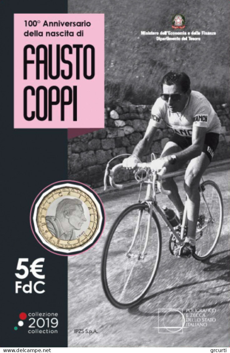 Italia - 5 Euro 2019 - 100° Nascita Di Fausto Coppi - N# 169086 - UC# 218 - Italia