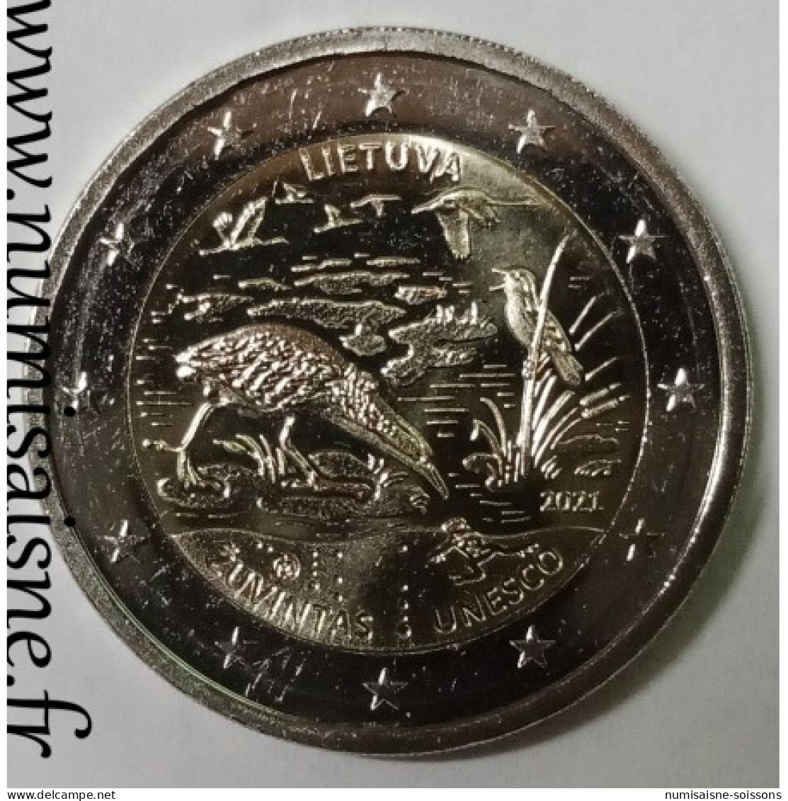 LITUANIE - 2 EURO 2021 - RESERVE DE BIOSPHERE DE ZUVINTAS - UNESCO - SPL - Litouwen